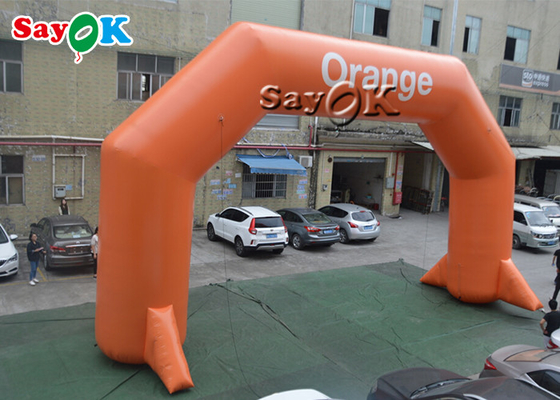 Arco inflável alaranjado da entrada do PVC para a promoção da propaganda do evento