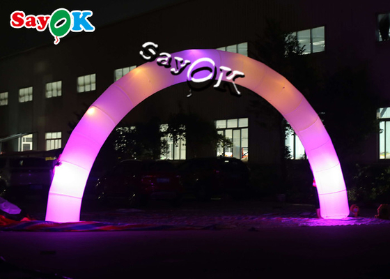 Pano de nylon do arco inflável da entrada que anuncia o arco inflável do diodo emissor de luz para a decoração do evento do partido