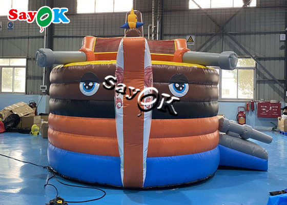 Castelo inflável temático comercial do salto do navio de pirata do PVC para crianças/adultos