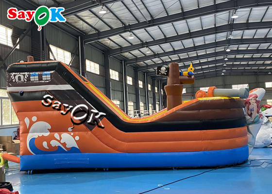 Castelo inflável temático comercial do salto do navio de pirata do PVC para crianças/adultos