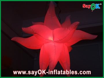 Luz inflável gigante à prova de fogo verde roxa do diodo emissor de luz das estrelas para decorações do partido