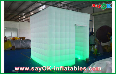 Barraca inflável 2,4 x 2,4 x 2.5M Inflatable Photobooth Kiosk do cubo para eventos com as 2 portas de Velcro