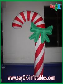 Bastão de doces inflável da propaganda durável feita sob encomenda para o feriado do Natal
