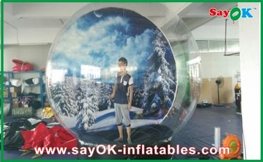 Bola inflável da neve/diâmetro inflável transparente 5M da bolha do globo da neve de Chrismas