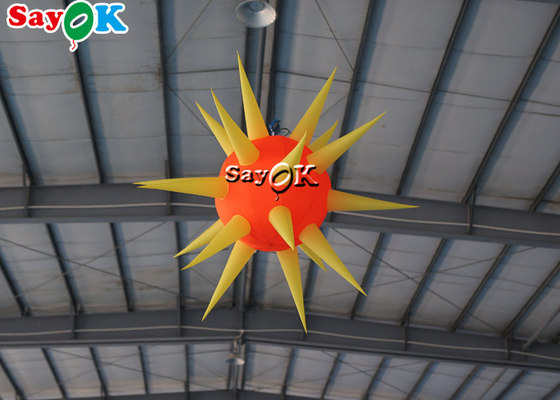 Decoração inflável suspensa no teto do evento do partido do diodo emissor de luz Spike Ball For Club Stage
