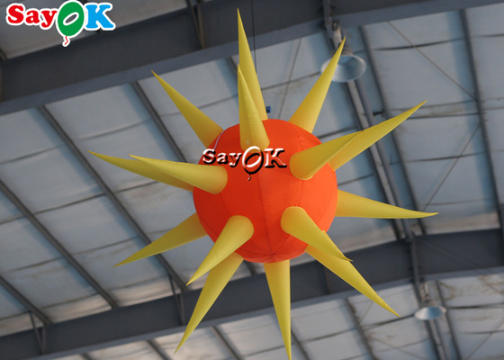 Decoração inflável suspensa no teto do evento do partido do diodo emissor de luz Spike Ball For Club Stage