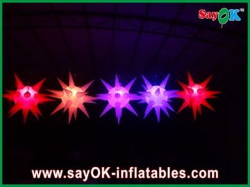 A decoração versátil da fase conduziu a iluminação da estrela inflável para o evento, vermelho/azul