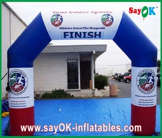 Arco impermeável do ar do arco inflável dobro colorido alugado inflável da entrada da porta do arco do meta para a promoção