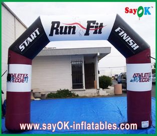 Arco impermeável do ar do arco inflável dobro colorido alugado inflável da entrada da porta do arco do meta para a promoção