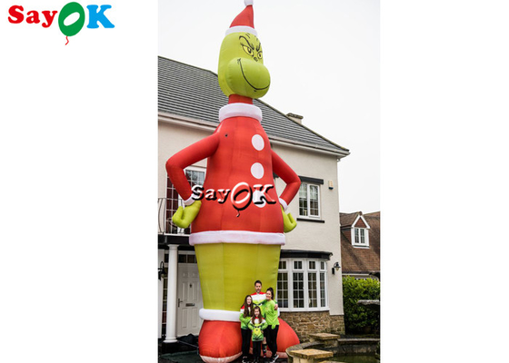 decoração exterior do Natal de Blow Up Grinch do modelo de 8.5M Inflatable Cartoon Character