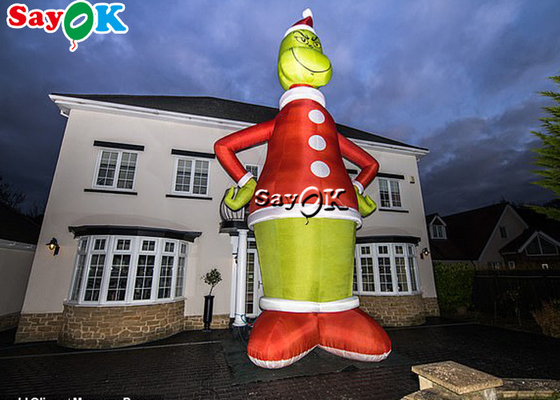 decoração exterior do Natal de Blow Up Grinch do modelo de 8.5M Inflatable Cartoon Character