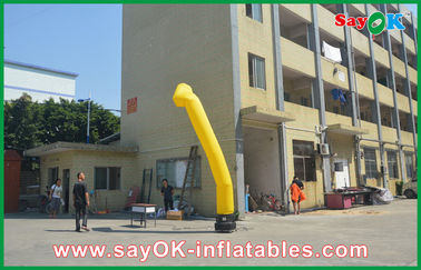 Indivíduo inflável amarelo do homem inflável da vara, dançarinos Inflatables do ar da propaganda