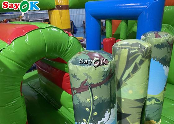 Das crianças infláveis da casa do salto do jardim zoológico corrediça de água temático do campo de jogos