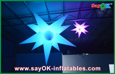Balão conduzido inflável da estrela da propaganda da estrela da decoração interna do partido com luz do diodo emissor de luz