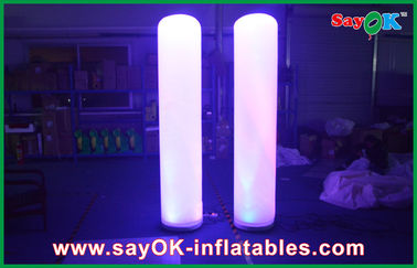 Altura inflável da coluna 2m da propaganda inflável feita sob encomenda da coluna do tubo da iluminação
