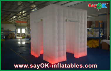 A cabine da foto do casamento contrata a cabine inflável branca feita sob encomenda Shell Enclosure Inflatable Cube Tent da foto portátil