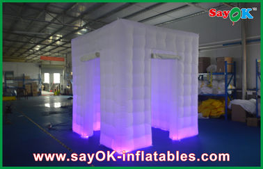 A cabine da foto do casamento contrata a cabine inflável branca feita sob encomenda Shell Enclosure Inflatable Cube Tent da foto portátil