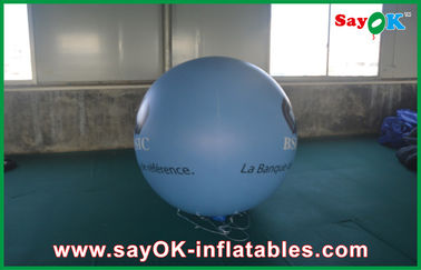 balão inflável 1.5m azul da propaganda do PVC Outerdoor de 0.18mm com a cópia do logotipo para o evento