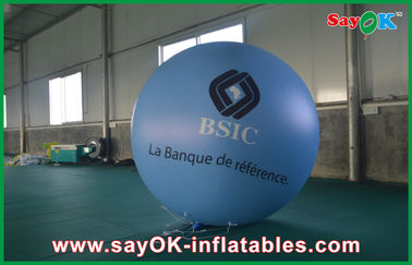 balão inflável 1.5m azul da propaganda do PVC Outerdoor de 0.18mm com a cópia do logotipo para o evento