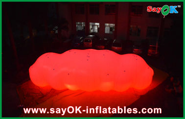 Material inflável do PVC do balão 0.18mm da nuvem do hélio da decoração grande do diodo emissor de luz para anunciar