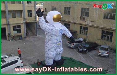 astronauta branco de Inflatables do feriado exterior de pano de 4m Oxford para anunciar