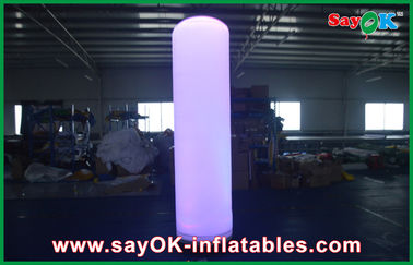 Decoração inflável de nylon interna 5m Pólos grandes da iluminação de Courful