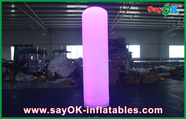 Lâmpada inflável cor-de-rosa personalizada Pólos da decoração 4m da iluminação para o evento
