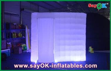 Barraca inflável do ar portátil inflável atrativo alaranjado inflável da cabine da foto do cerco da cabine da foto para o festival