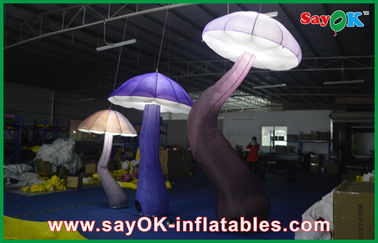 Diodo emissor de luz 3m inflável atrativo do cogumelo que ilumina o nylon 190T para o acoplamento