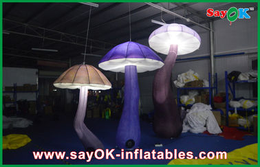 Diodo emissor de luz 3m inflável atrativo do cogumelo que ilumina o nylon 190T para o acoplamento