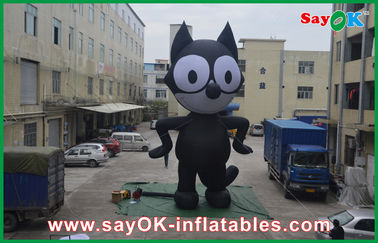 Propaganda inflável de Commerical do gato dos desenhos animados do gigante 6m para exterior