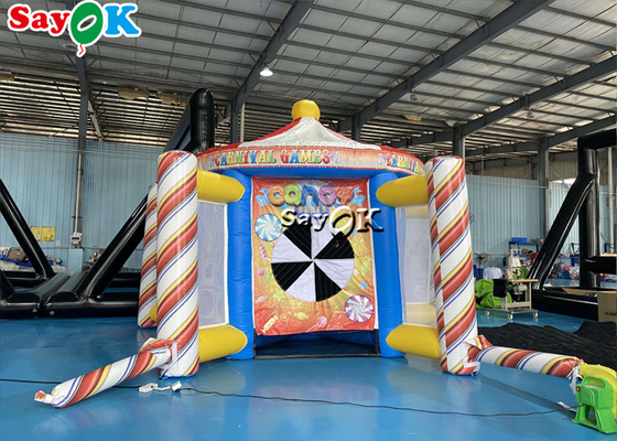 Cabine interativa do jogo do carnaval de Theme Party Inflatable da cerca da barra dos jogos dos esportes de Tarpalin dos jogos infláveis do gramado
