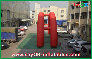 Projeto 5x3M vermelhos Inflatable Arch da ponte do arco, arco de anúncio inflável de pano de Oxford