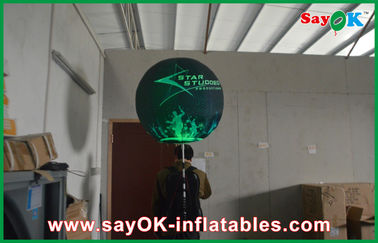 A decoração inflável da iluminação da bola durável do tripé, impressão conduziu o balão inflável da propaganda