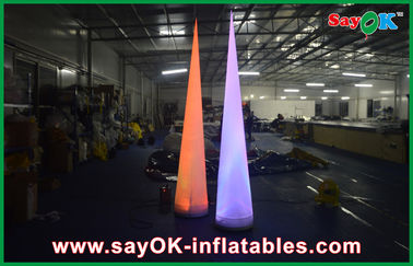 cone de gelado claro inflável da decoração de 2m com luz conduzida