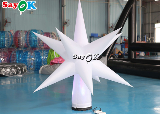 PVC de 0.25mm que pendura a estrela inflável do diodo emissor de luz para decorações do partido