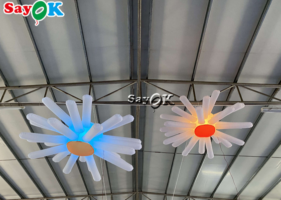 A flor de suspensão inflável gigante com diodo emissor de luz ilumina a multi decoração do casamento da cor