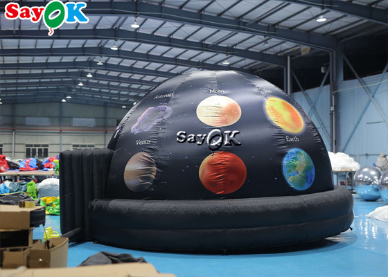 barraca inflável da abóbada da projeção do preto do planetário do diâmetro de 5m para a exposição da ciência
