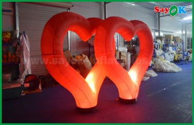 A iluminação gigante de pano de nylon conduziu a decoração inflável, coração conduzido para a fase do partido