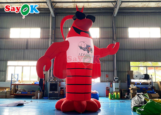 Decorações infláveis de quintal Animais vermelhos lagosta gigante Modelo inflável com 2 anos de garantia