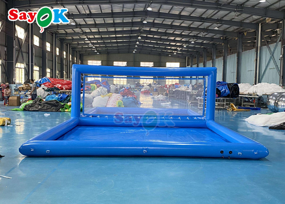 Esportes para adultos piscina gigante de voleibol inflável com rede de impressão de seda brinquedos infláveis de água para crianças