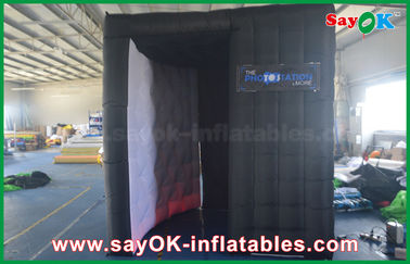 A cabine da foto sustenta a venda por atacado inflável Photobooth do cerco da cabine da foto da forma preta do arco com a cópia