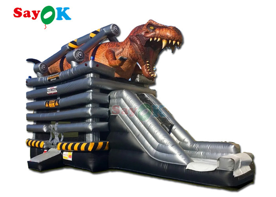 Slide inflável para o exterior tamanho personalizado Slide inflável comercial de salto para crianças Slide inflável de dinossauro