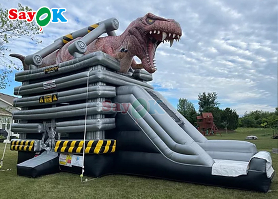 Slide inflável para o exterior tamanho personalizado Slide inflável comercial de salto para crianças Slide inflável de dinossauro
