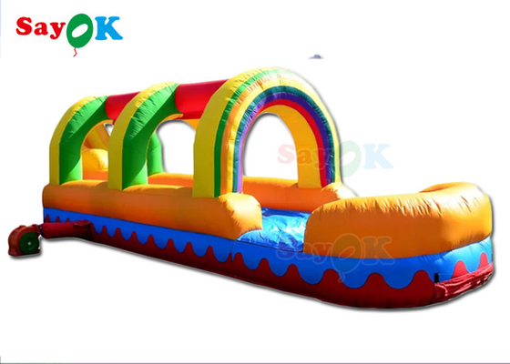 Slide comercial inflável Castelo saltador Rainbow Slide inflável de água PVC Slide de água para venda