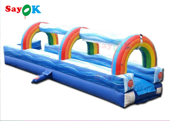 Slide comercial inflável Castelo saltador Rainbow Slide inflável de água PVC Slide de água para venda