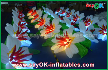 Decoração de iluminação inflável do partido de pano de nylon do casamento 8m que ilumina modelos infláveis da flor com controlador remoto