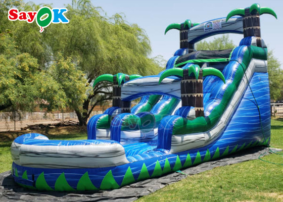 Grande escorregador inflável comercial de cobre marrom PVC escorregador de água Bounce House Outdoor de verão