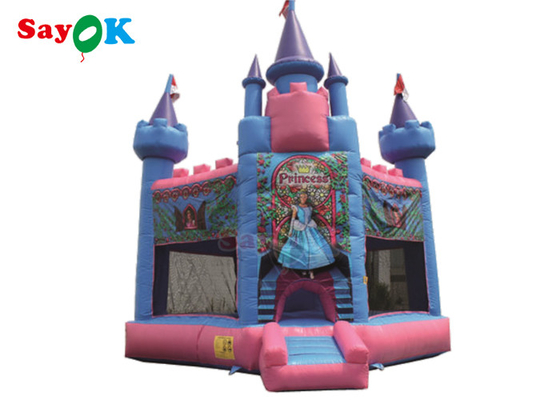 Castelo inflável impermeável da princesa Frozen Carriage Bouncy da casa do salto com corrediça