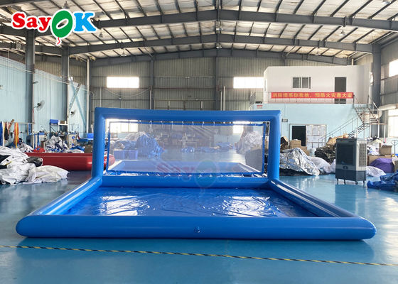 Desportos aquáticos infláveis Piscina de praia gigante Campo de voleibol inflável Campo de voleibol aquático inflável 10x5x2.1mH
